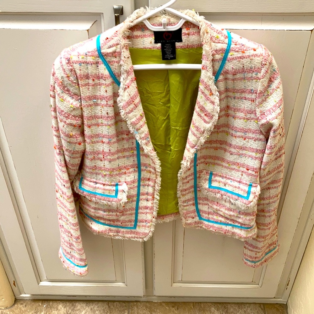 Pink tweed blazer